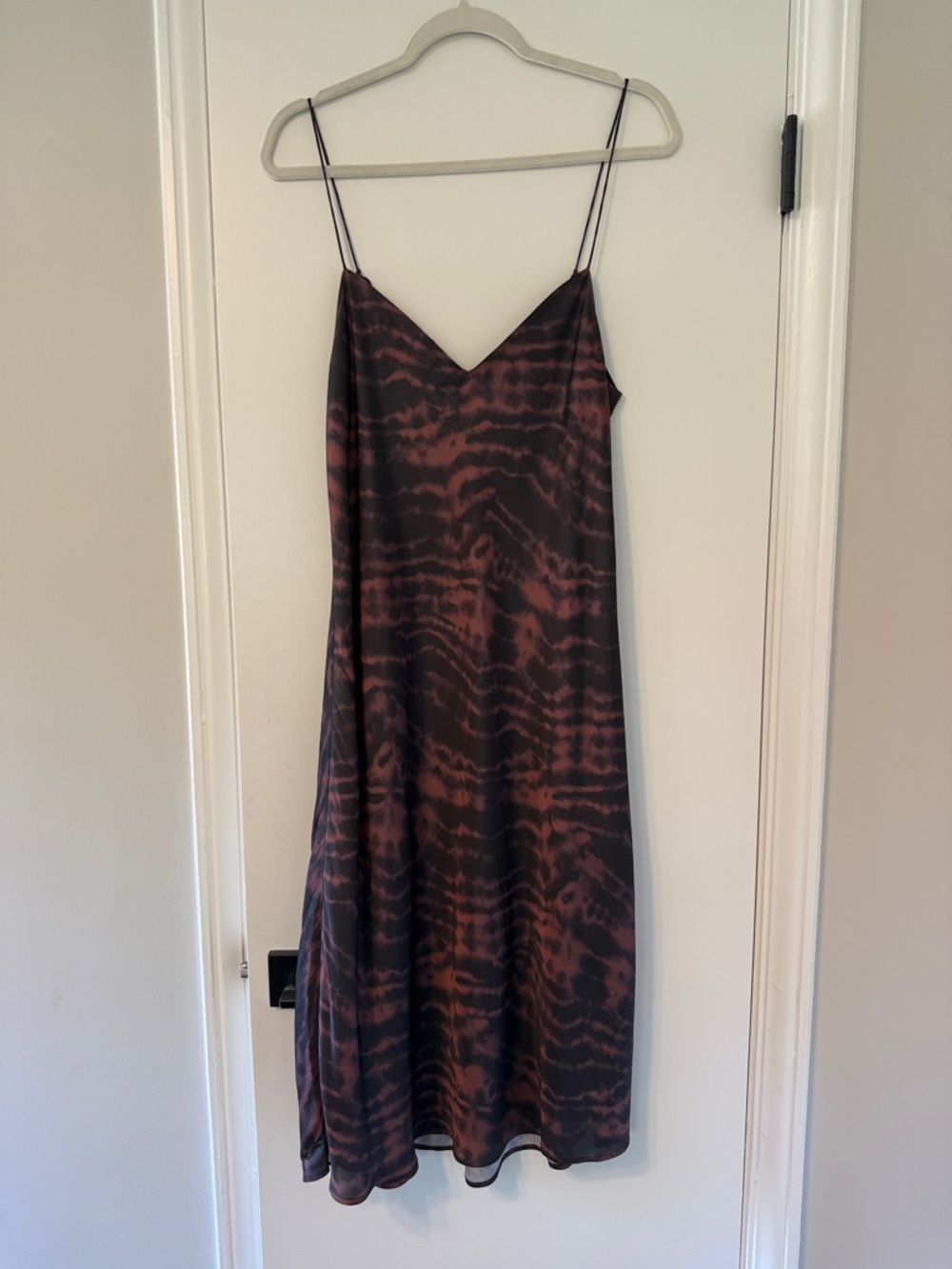PAIGE Tie-Dye Slip Midi Dress